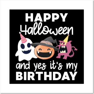 Halloween Birthday Party Scary Birthday Celebrant Posters and Art